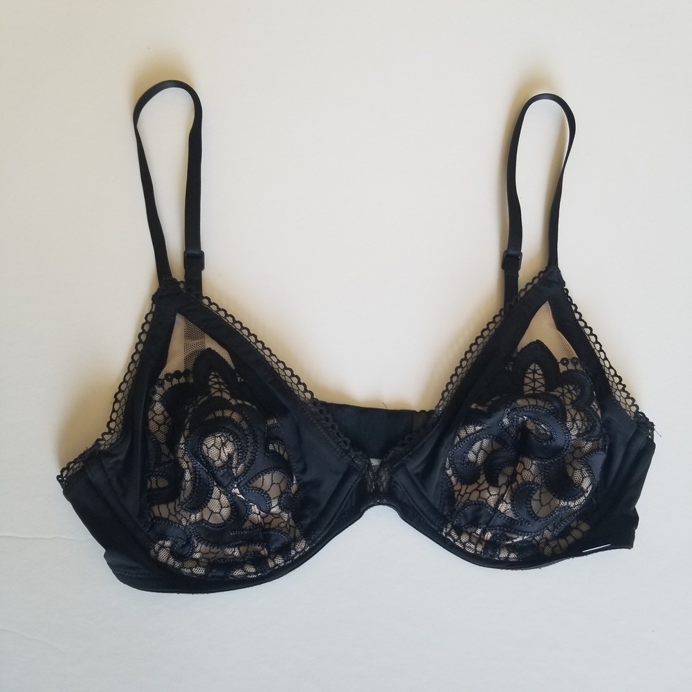 Calvin Klein Black Lace Underwire Bra 34B